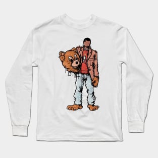 dropout bear face Long Sleeve T-Shirt